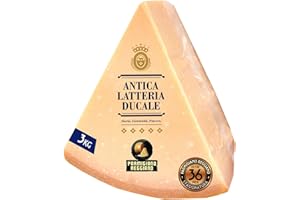 Parmigiano Reggiano Dop 36 mesi da Allevamento e Agricoltura Sostenibili - Premiata Produzione Artigianale dal 1949 - Formaggio Naturalmente Privo di Lattosio ANTICA LATTERIA DUCALE (3kg - 1pz)