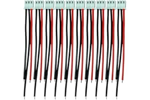 Boladge 10-pièces 1S-6S Batterie Chargeur D'équilibre Silicone Câble Fil JST XH 2S 3Pins Connecteur Prise Adapter pour RC Lipo Batterie (2S)