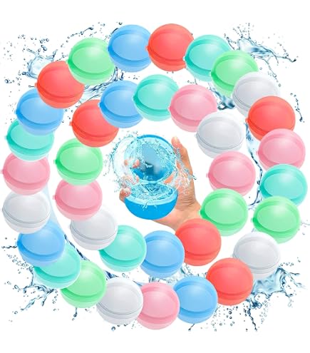 Globos De Agua Reutilizables De Silicona 36 Piezas Con Clip, 6 Colores De 5 Cm Para Juegos De Piscina, Playa Y Jardín, Verano Sin Nudos