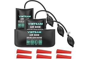 VINTEAM Air Wedge Bags, 3PCS Air Wedge Door Pump up Bags with Easy Push-Button Air Valve, for Cabinet Door Window Installation and Heavy Objects Tasks