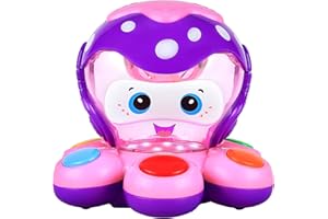 TOKIDARING Baby Toys 6 to 12 Months Octopus Light Up Toys with Music Baby Sensory Toys Early Learning Musical Toys for 1 Year Old Girls Birthday Gifts Present