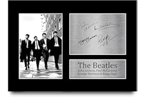 HWC Trading The Beatles A4 Ungerahmt Signiert Gedruckt Autogramme Bild Druck-Fotoanzeige Geschenk Für John Lennon Ringo Starr Paul Mccartney George Harrison Musik-Fans