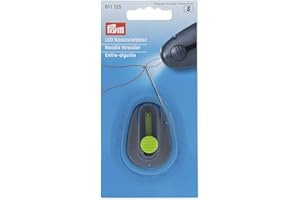 Prym PRYM_611125-1 Needle Threader with LED Light, Metal/Plastic, Multi-Colour, 18.5 x 9.5 x 2 cm