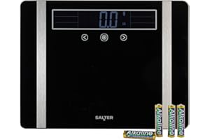 Salter Extra Wide Analyser Bathroom Scale – Electronic Digital Bodyweight, Body Fat Scale, 250kg/39st 6lb, Athlete Mode, LCD Easy Read Display, Instant Readings, Includes Carpet Feet & Batteries