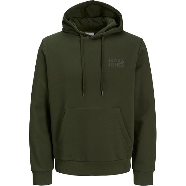 Felpa Con Cappuccio Uomo Jack &amp; Jones | Hoodie Regular Fit In Misto Cotone Con Logo