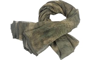 WARMHEARTTING XUE Sciarpa a Rete Tattico Militare Mimetica Net Sciarpe Rete Mimetica Esercito Shemagh per Camuffamento Nascondere Caccia Airsoft Fotografia 180 cm x90cm（Camo）