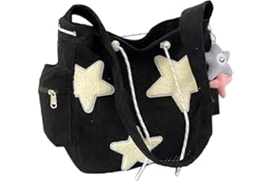 Makukke Y2K Corduroy Shoulder Bag Women, Cute Tote Bag Large Crossbody Bag for School Office Work Travel Shopping