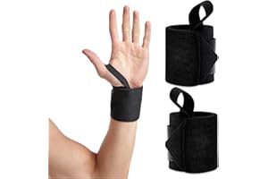 Xuigort Weight Lifting Straps Wrist Wraps, Elasticated 21’’ Straps Pair, Thumb Loop, Heavy Duty Gym Bodybuilding Straps Power Deadlift Barbells Non Slip Exercise