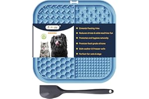 Zonopy Tapis à lécher pour chiens et chats avec ventouses, 1 lot carré d'alimentation lente pour soulager l'anxiété et l'ennui, jouets pour chiens pour les garder occupés, tapis de toilettage pour