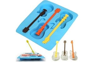 Forma do lodu gitarowego nowość niebieska silikonowa forma do kostek lodu od TRIXES