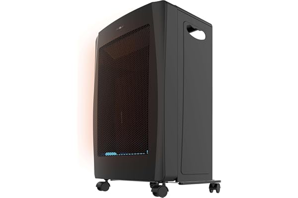 Cecotec Estufa de Gas Llama Azul Plegable ReadyWarm 4500 BlueFlame Foldable. 4200 W, 2 Niveles de Potencia, Encendido Piezoeléctrico, Triple Sistema de Seguridad, Bombonas 15Kg