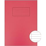 Silvine Exercise Book Ruled and Margin 80 Pages A4 Red Ref EX107 [Pack of 10]