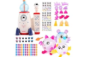 nicknack DIY Magic Sticky Balloon Kit for Kids, 195pcs Upgraded Nano Tape Bubble Kit with Rocket Power Machine, Make Your Own Magic Squishy Bubble Set, Craft Kit Gift for Boys Girls Ages 3-12