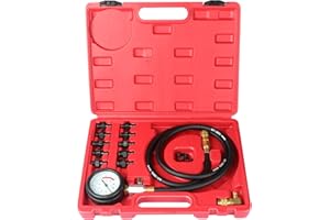 WiMas Motorzylinder Öldruckmesser, Werkzeugsatz für Benzindiagnosetester für Kraftfahrzeuge, 0-10 Bar