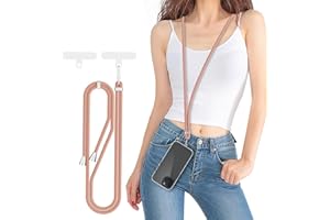 LDYOEN Handykette Universal, Handyband zum umhängen, Geeignet für alle Smartphones, Handy Kette mit 2 Stück Universelles Patch, Handyschnur Schlüsselband passend für alle Standard Handyhülle