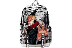 Gumstyle Anime Jujutsu Kaisen Sac à Dos Sac d'école Imprimé en 3D Cartable Laptop Backpack Etudiant Fille Garçon Sac Scolaire de Voyage 1154/9