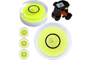 Bubbla vattenpass, Paket om 5, Ø 12 mm diameter, Precisionsvattenpass med luftbubbla, Horisontell bubbla, Bullseye, Rund lutn