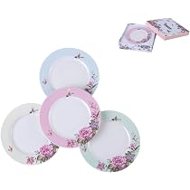 Service à Thé Japonais Fanquare - Porcelaine Bleu Blanc, Motif Fleur Prunier - Théière 800ml + 4 Tasses