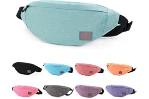 Tinyat Sac Banane Ville Travel Fanny Pack Ceinture Sac de Taille Sling Pocket Super léger pour Voyage Bum Bag T201 (Vert/201)