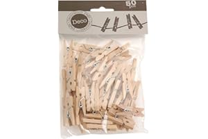 ‎SPETEBO 50x Mini Holzklammer - 2,5cm - Holz Wäsche Klammer Natur Deko Zierklammer Clip
