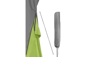 4smile Sonnenschirm Schutzhülle bis Ø 3 m - Funktionelle Sonnenschirmhülle mit Reißverschluss, Stab - Strapazierfähige Schirmhülle, Schutzhülle Sonnenschirm, Polyester Schirmabdeckung, Anthrazit