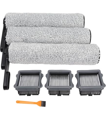 Rouleaux De Brosse De Rechange Pour Tineco Floor One S5 Combo / S5 Combo Power Kit - Lot De 2 Rouleaux + 1 Brosse De Nettoyage