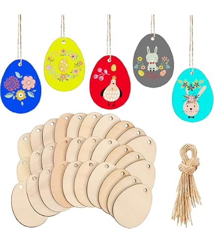 120 Mini Fette Di Coniglio In Legno Per Pasqua - 4 Cm, 3 Stili, Per Decorazioni Fai Da Te, Artigianato, Centrotavola