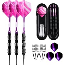 Set Fléchettes CyeeLife 12pcs - Pointe Plastique 18g, Ailettes Remplaçables, Pour Cibles électroniques