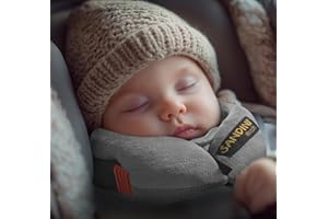 SANDINI SleepFix® Baby – neck pillow/Neck cushion with support function – Child seat accessory for car/bike/travel – Head rest/Lateral seat reduction/Prevents tilting of the head during sleep