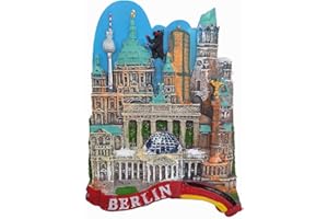 MUYU MAGNET Super Beautiful Berlino Germania 3D magnete frigorifero souvenir turistico collezione regalo casa e cucina decorazione adesivo magnetico Berlino Germania magnete frigorifero