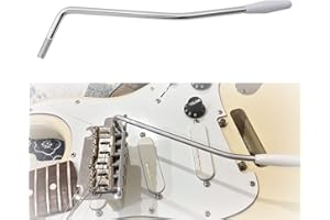 AIDI Whammy Bar 6mm Guitar Tremolo Arm Trem Bar Vibrato Arm Tremolo Stick for Strat Style Electric Guitar Tremolo System Stratocaster Silver with White Tip