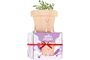 Original Earthlings Legs Out Pot, Cute Plant Pot, 10 cm Plastic Funny Planter with Drainage, Unique Cactus Plant Lover Gift, Small Succulent Face Flower Pot, Fun Teacher Appreciation Gift