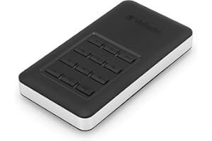 ‎VERBATIM Verbatim Store 'n' Go Secure SSD, 256 GB, Schwarz, Externe SSD mit Passwortschutz, USB 3.0, SSD extern, für Windows & Mac OS X, tragbares Laufwerk, USB-C, externes Flash Laufwerk