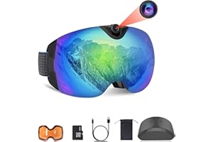 OHO SUNSHINE OhO Camera Ski Goggles, 4K Camera Snowboard Goggles with WiFi Feature and Adjusted View of Camera Recroding with Extra an Orange Lens
