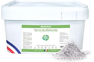 NOVATERA - Terre de Diatomée 100% Naturelle & Française - Ultrapure, Non Calcinée, Ecocert - Entretien, Jardin, Animaux, Élevage, Agriculture Biologique - Seau, 5kg