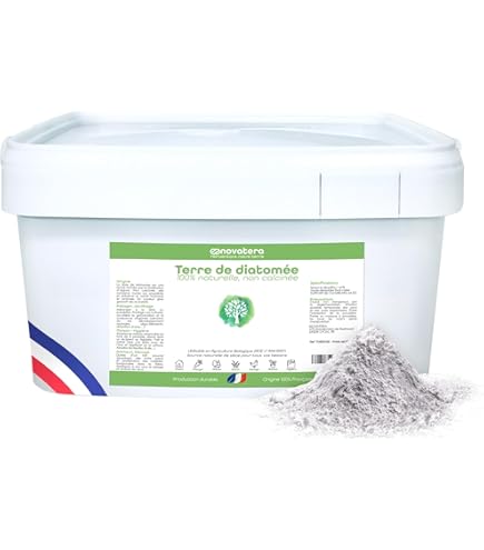 100% French diatomaceous earth, natural, uncalcined, bucket 1.3 kg