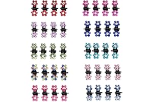 Fezf Paquete De 40 Mini Pinzas Para El Cabello, Mini Pinzas Para El Cabello De Cristal Brillante, Pinzas Para El Cabello Pequeñas Para Niñas Para Bodas, Fiestas, Bailes (10 Colores)