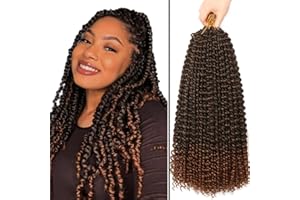 Passion Twist Hair 7 Packs/Lot 46cm Water Wave Crochet for Passion Twists Long Bohemian Hair Braiding ShowJarlly Hair Braids Synthetic Hair Extensions (T1B#30)