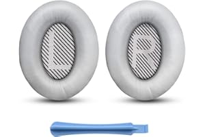 Hossom Zamienne nauszniki do słuchawek Bose QC35 ii QC45, profesjonalne słuchawki zamienne kompatybilne z Bose QC35II, QC2, QC25, QC15, AE2, AE2i, AE2w SoundLink, SoundTrue Around-Ear (szare)