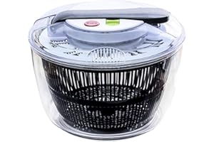 POHOVE Essoreuse à Salade, Grand Fruits Et Légumes Séchoir, Rapide Sec Design Sec Arrêt Et Vidange Laitue avec Facilité pour Plus Savoureux Salades Et Plus Rapide Nourriture Préparation