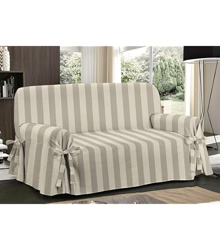 Estoralis | BERET | Copri chaise longue in stile moderno | Tessuto Jaquard | Marrone | Chaisse Longue 180 cm Bracciolo Sinistro | Dimensioni del tessuto 180 x 255 cm (larghezza per altezza