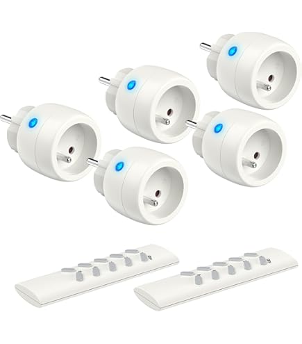 DEWENWILS Prise Commandée avec interrupteur ON/OFF et télécommande, 16A/ 3680W, Prise EU Type E/F, Portée 30 m, Blanc - Bricolage