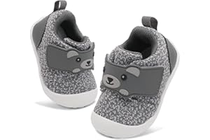 JOINFREE Baby Walking Wide Shoes Infant Boys Girls Breathable Barefoot Shoes Crib Tennis Shoes Lightweight Non-Slip Sneakers First Walkers