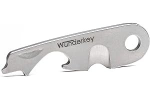 WUNDERKEY® Multitool – Herramienta de bolsillo multifunción 3 en 1 con abridor de paquetes, abridor de botellas, cortador de cuerda [Llavero | Smart-Tool | Mini Gadget | cuchillo para cartón | Accesor