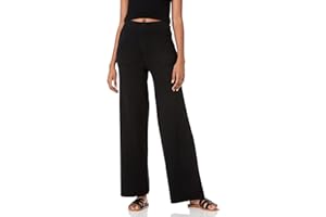 The Drop Pantalón para Mujer, Cynthia, de Punto con Pierna Ancha