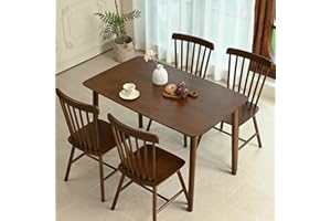 DELAVIN Rectangular Dining Table 120x70cm, Wooden Dining Table, Modern Oak Dining Room Table, Easy Assembly, Walnut