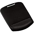 Fellowes PlushTouch Mouse Mat with Wrist Support Featuring Microban Antimicrobial Protection, Black 9252003