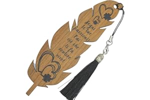 Amore Legno Sforza Segnalibro in Legno con Frasi Motivazionali - Idee Regalo Donna e Uomo - Portafortuna Originale per Laurea Amanti della Lettura Colleghi Maestre ed Amici