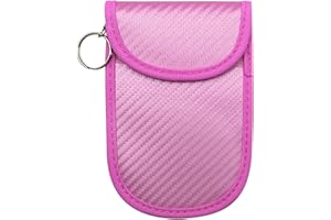 CHEERYMAGIC Faraday Pouch for Car Keys, 1PCS Pink Car Key Signal Blocker Pouch, Faraday Bag for Keyless Car RFID Blocking, Anti-theft Remote Entry Smart Fobs Protection A3XHPBB (1PCS pink)
