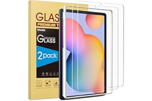 SPARIN 2-pak ochraniacz ekranu ze szkła hartowanego kompatybilny z Samsung Galaxy Tab S6 Lite 10,4 cala 2020, z ramą instalacyjną, kompatybilny z rysikiem S, odporny na zarysowania